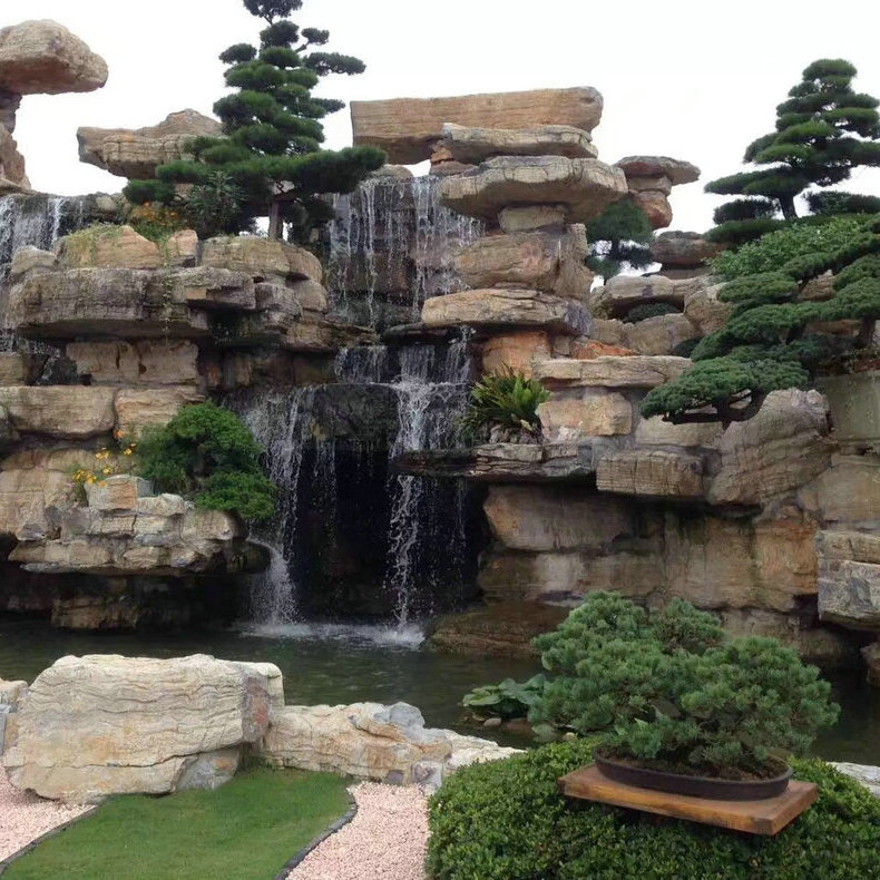 石屹青色千層石 假山園林造景的藝術與自然